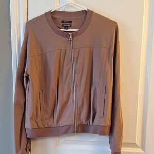 RW&CO. Women's Tan Pink  Bomber Jacket